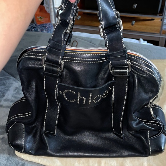 Chloe tote black bag excellent condition comes with dust bag very soft leather - Picture 5 of 8